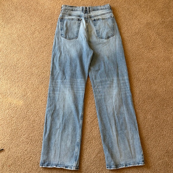 FRAME Le Jane Wide Leg Jeans Lomina Wash High Rise Blue Denim Size 30 Womens - Picture 6 of 13